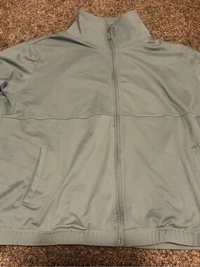 Womens Ebb & Flow Activewear Blue Green Jacket Lightweight Size L Large EUC Soft